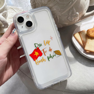 Ốp lưng iphone trong suốt siêu dày cạnh vuông Độc lập màu sắc 6/7/8/plus/x/xr/xs/11/12/13/14/15/16/pro max - sd2033