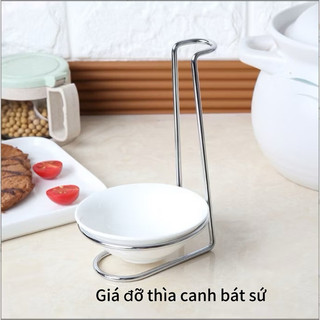 Giá Để Thìa Canh Đơn Inox - Giá Kê Muôi Lẩu và Bát Đựng Sành Sứ / Inox Sang Trọng