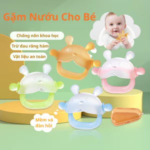 Gặm Nướu Cho Bé Xỏ Tay Hình Gấu, Đồ Chơi Gặm Nứu Silicone Dễ Thương Siêu Mềm An Toàn Cho Trẻ Sơ Sinh