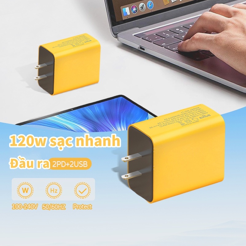 Bộ sạc nhanh PD 120W USB Type C,Củ sạc nhanh 3.1A 4 cổng,Bộ chuyển đổi 3.0 cho điện thoại,samsung