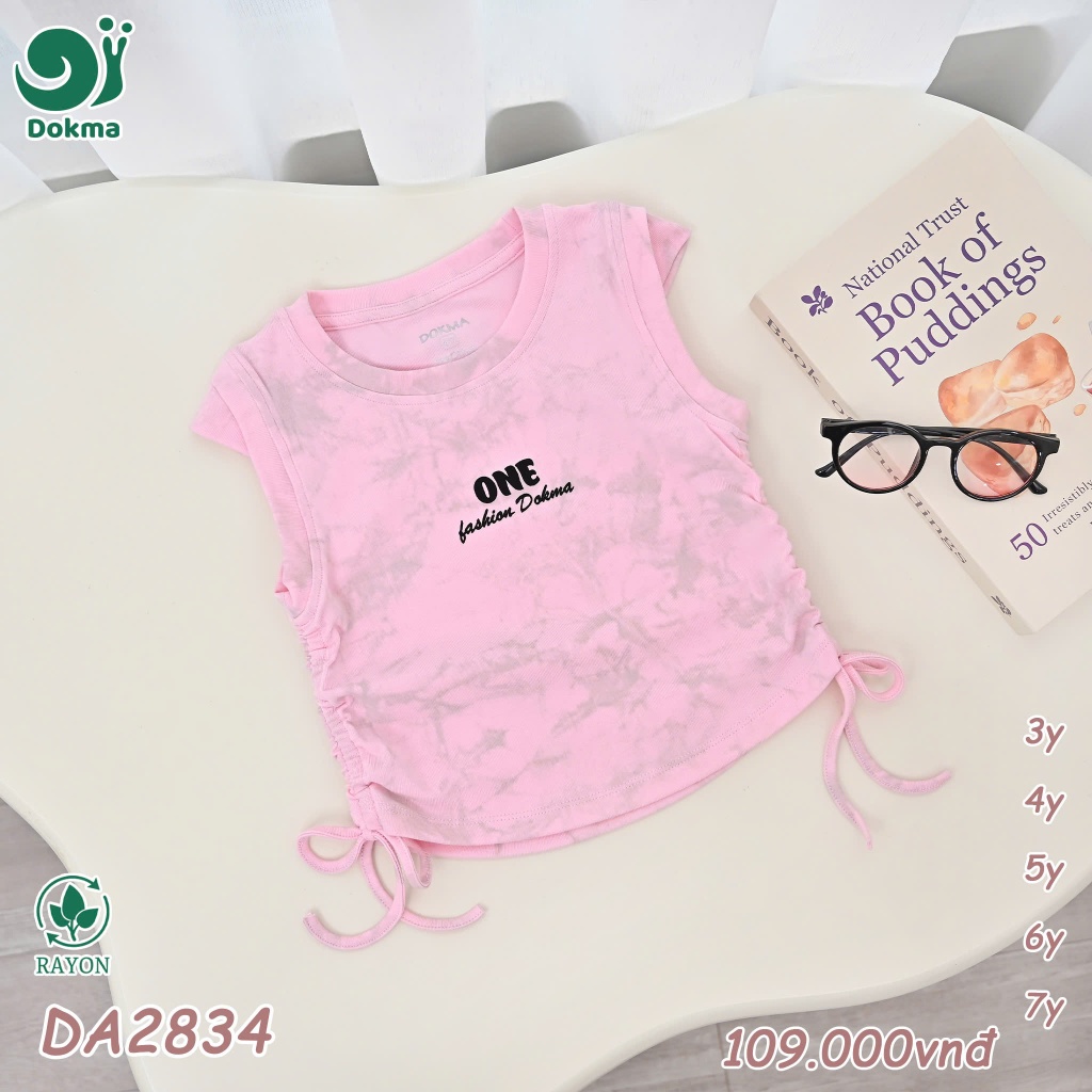 (11-25kg, 2-7Y) Áo Sát Nách Dokma Bé Gái Cách Điệu DA2834 DA2889