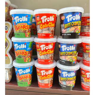 (3 loại) Kẹo Dẻo Sâu Phủ Đường Trolli Brite Crawlers Hũ 160g
