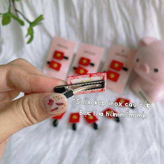 [Loại đẹp] Set 02 kẹp hình lá cờ Tổ Quốc chào mừng ngày Lễ Quốc Khánh/ các dịp lễ lớn của Đất Nước