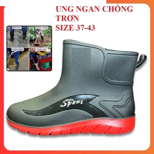 Ủng ngắn đi mưa 829 size 37-43 đế cứng, ủng làm vườn, ủng đi phượt