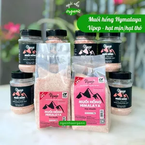 Muối hồng Vipep - muối hồng Hymalaya dạng hạt mịn và hạt thô