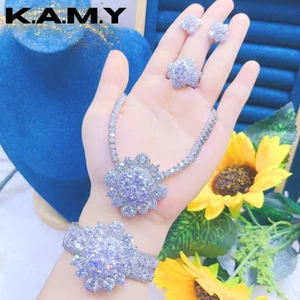 Set bộ trang sức nữ 4 Món mạ bạch kim cao cấp cực sang bền sáng - Trang sức KAMY