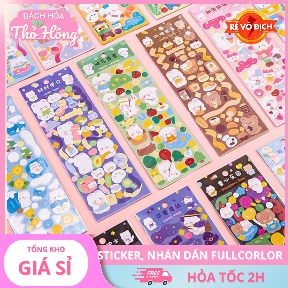 3 Sticker, Nhán Dán Fullcorlor 6*17,5Cm