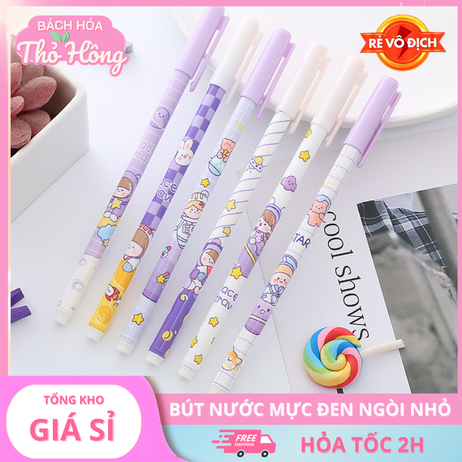 Combo 50 Bút Nước Mực Đen Ngòi Nhỏ Giản Dị