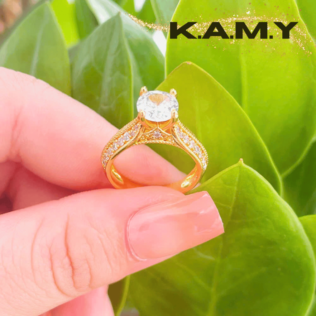 Nhẫn Nữ Đính Đá CZ100 Thiết Kế Mảnh Mai Tinh Tế - Trang Sức KAMY
