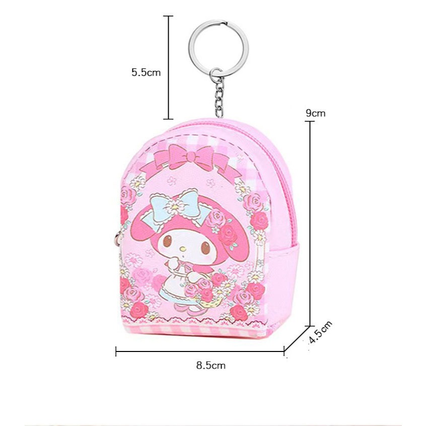 Móc Khóa Ví BaLô Mini, Son Môi  Móc Khóa koromi melody Túi đựnġ Chìa Khóa Thời Trang