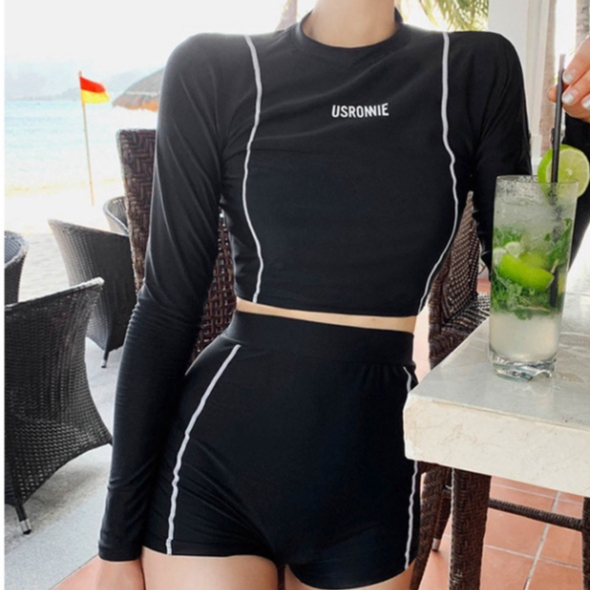 Ảnh Bikini Đùi LUHAZO Quảng Châu Đồ Bơi Nữ Dài Tay Chất Đẹp Co Giãn Thoải Mái 2355 D9T2 2