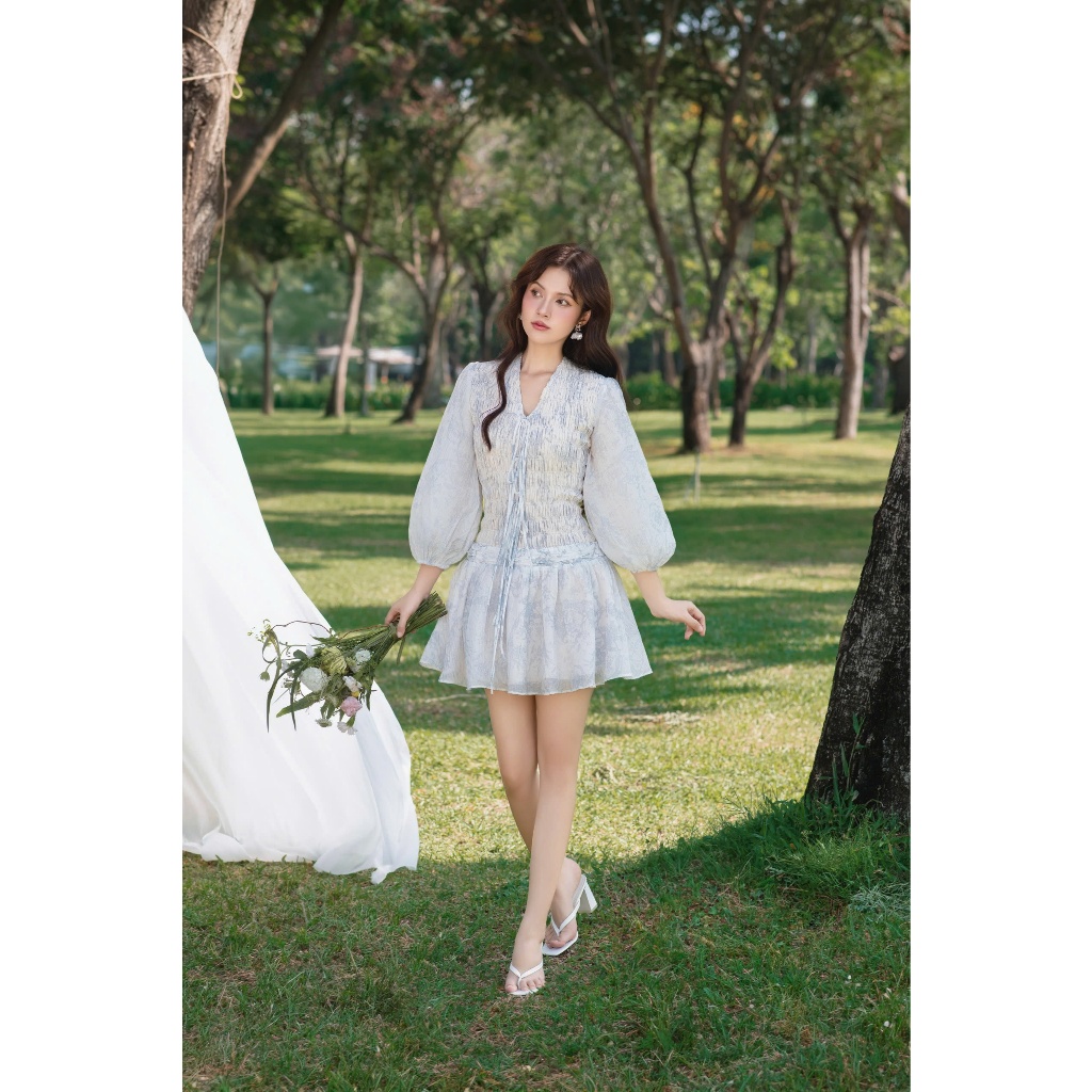 Ảnh OLV - Đầm kiểu hoa dáng xòe Abigail Dress 2 màu 2