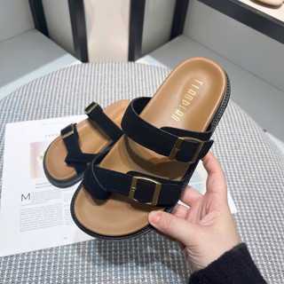 Dép xỏ ngón da lộn khuy cài mẫu mới