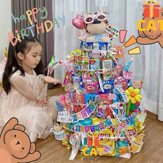tháp bánh gato , tháp bánh kẹo khổng lồ , quà bánh kẹo cho bé , quà tặng bánh kẹo sinh nhật