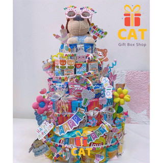 tháp bánh gato , tháp bánh kẹo khổng lồ , quà bánh kẹo cho bé , quà tặng bánh kẹo sinh nhật