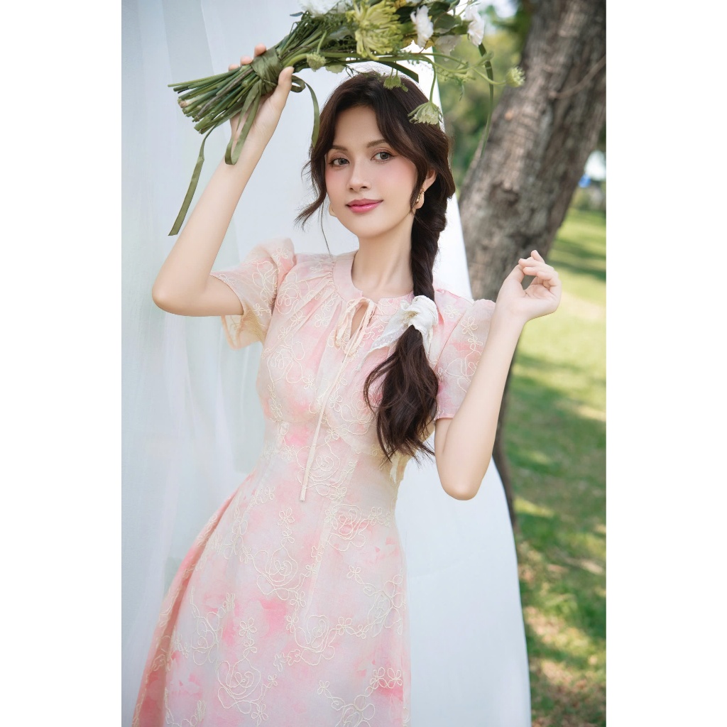 Ảnh OLV - Đầm kiểu hoa Aulelei Fleur Dress in Pink 3