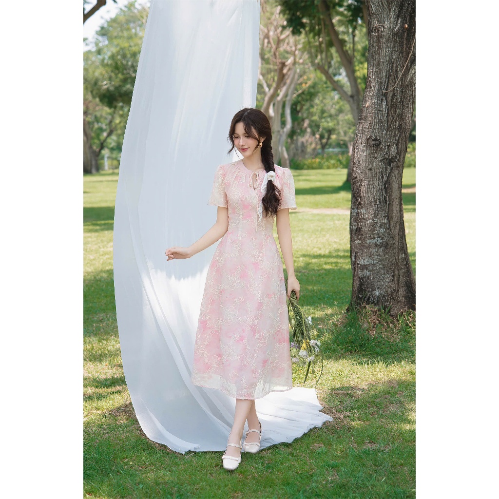 Ảnh OLV - Đầm kiểu hoa Aulelei Fleur Dress in Pink 1