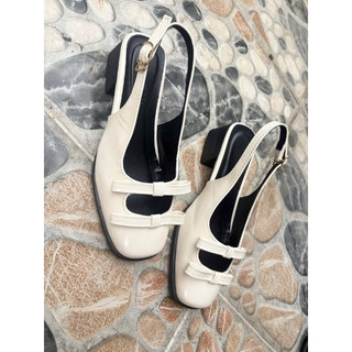 Giày sandal 4 phân nơ kép da bóng xinh( phom 1,5)