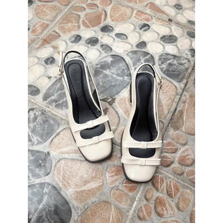 Giày sandal 4 phân nơ kép da bóng xinh( phom 1,5)