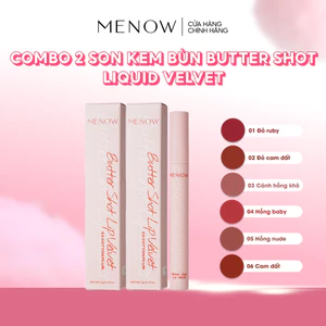 COMBO 02 Son kem bùn lì Butter Shot Liquid Velvet Menow 2gr x2