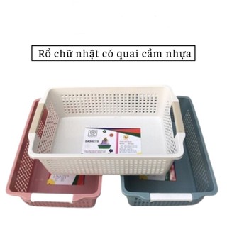 Giỏ nhựa đựng đồ, Rổ nhựa đan mây,giỏ đựng đồ đa năng nhựa Việt Nhật 3415