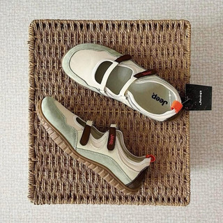 Giày sục slip on thời trang mùa hè cao cấp có bigsize nữ Jeep siêu êm nhẹ màu trắng xanh cốm , sneaker cao cấp