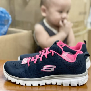 Giày thể thao thời trang bigsize nữ skechers màu xanh navy siêu êm nhẹ , sneaker thể thao chạy bộ , đi bộ