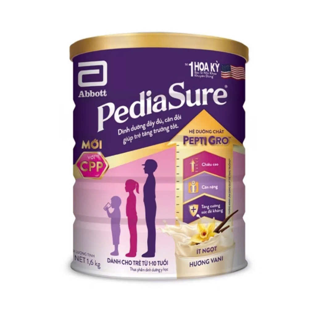 [Date 2028]Sữa bột Pediasure CPP 1.6kg hương vani ít ngọt_Lâm và Nhím