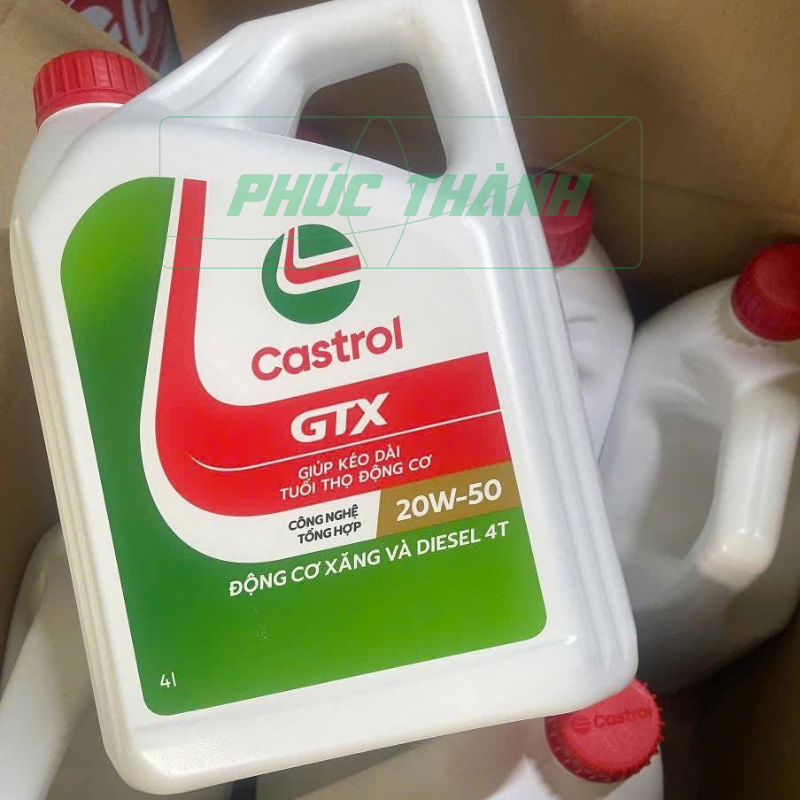 [HÀNG CHÍNH HÃNG] Dầu Nhớt Tổng Hợp Ô-Tô Castrol GTX 20W50 API SL/CF 4L  - Mẫu mới