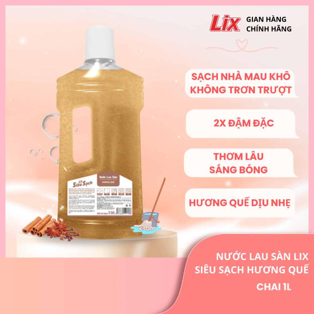 Ảnh Nước lau sàn siêu sạch hương quế, sáng bóng, thơm lâu, phù hợp với mọi loại sàn nhà - Lixco Việt Nam 2