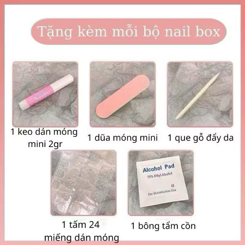 ( hỏa tốc) NAIL BOX THẠCH NUDE THIẾT KẾ HELLO KITTY
