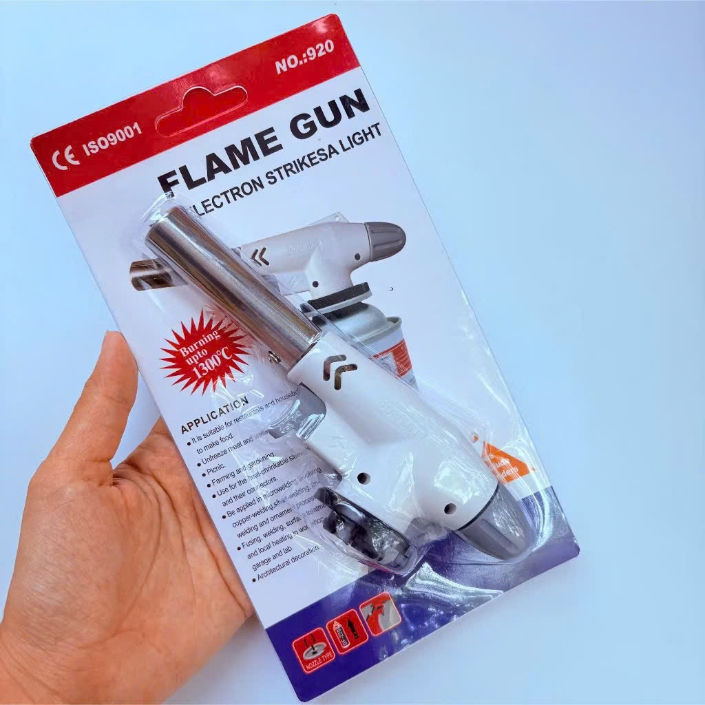 Đầu Khò TRẮNG Mini Flamegun Siêu Nhỏ Gọn-Khò Ga Mini Có Núm Điều Chỉnh Tiện Lợi - ĐÈN KHÒ GAS ĐÁNH LỬA TỰ ĐỘNG CẦM TAY