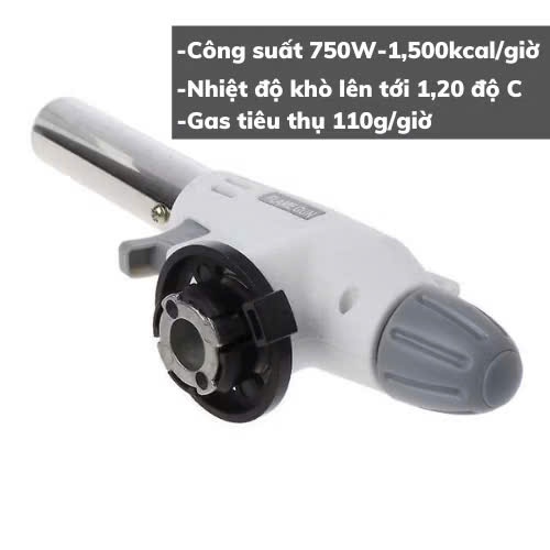 Đầu Khò TRẮNG Mini Flamegun Siêu Nhỏ Gọn-Khò Ga Mini Có Núm Điều Chỉnh Tiện Lợi - ĐÈN KHÒ GAS ĐÁNH LỬA TỰ ĐỘNG CẦM TAY