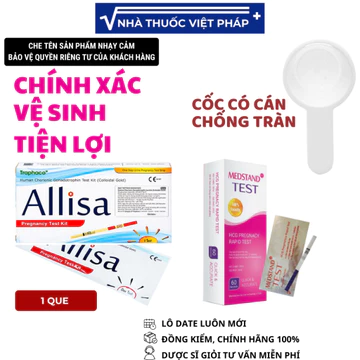 Que thử thai chính xác, che tên, bản to 4mm và 5mm, test thử thai nhanh, vệ sinh, tiện lợi- 1que