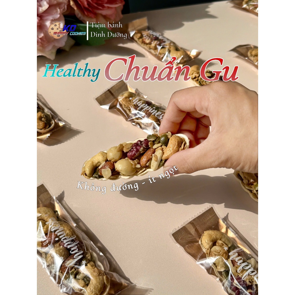 Bánh Thuyền granola thương hiệu KD Shop hương vị thơm giòn, ngọt thanh 400g/ 14 cái