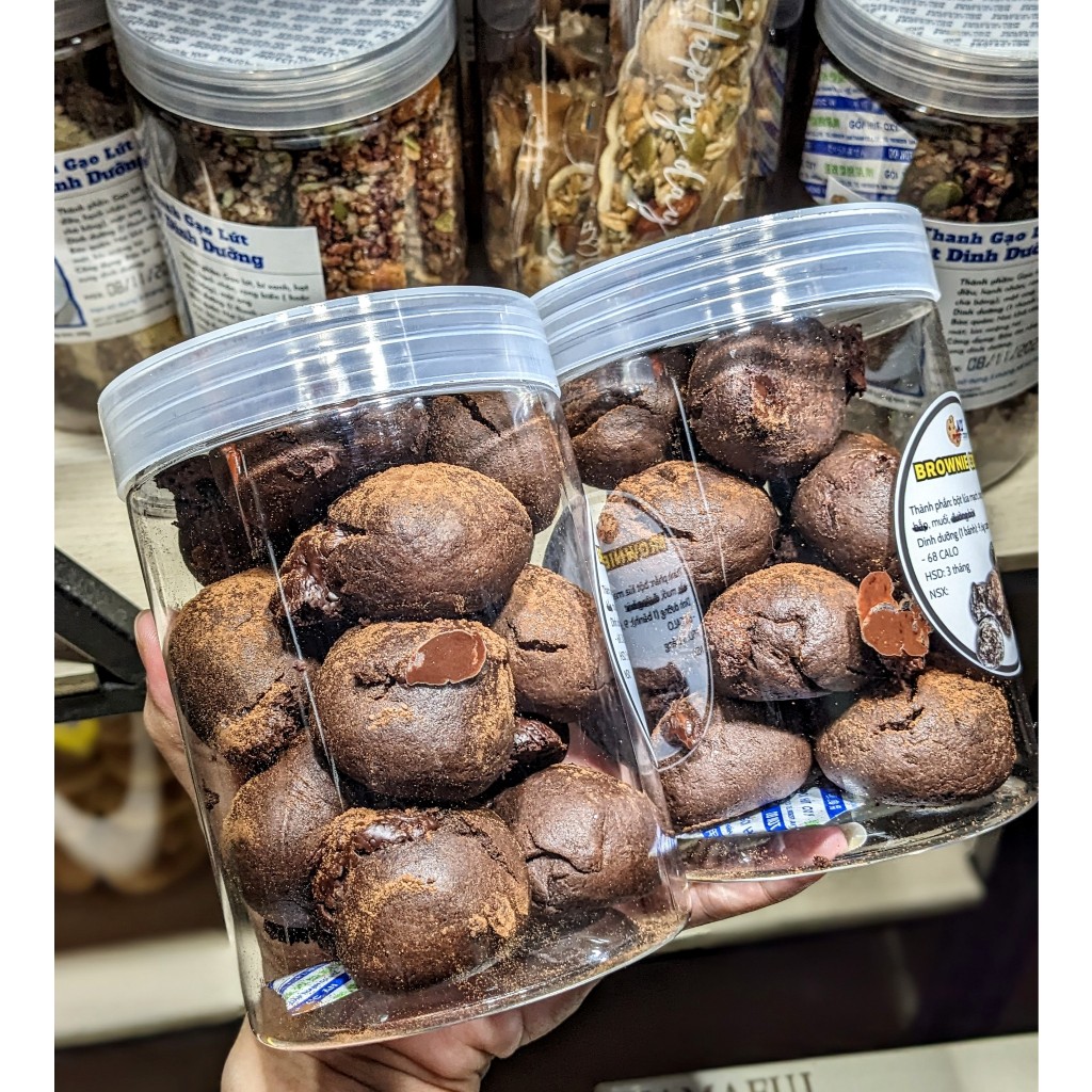 Bánh quy mềm xốp Brownie Cookies thương hiệu KD Healthy Food nhân cacao socola đen 300g/ hộp