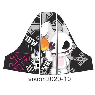 Tem yếm nhựa nhám xe vision 2020 - 2021 - 2022 - 2023 - 2024 - 2025 thiết kế với decal 3 lớp bền màu