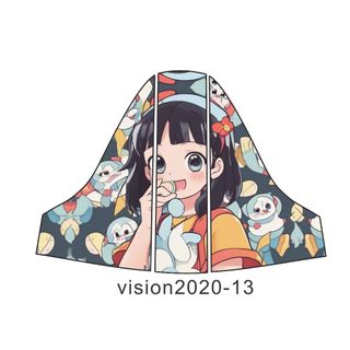 Tem yếm nhựa nhám xe vision 2020 - 2021 - 2022 - 2023 - 2024 - 2025 thiết kế với decal 3 lớp bền màu