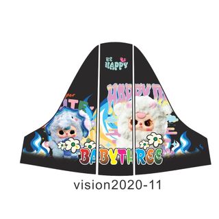 Tem yếm nhựa nhám xe vision 2020 - 2021 - 2022 - 2023 - 2024 - 2025 thiết kế với decal 3 lớp bền màu