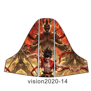 Tem yếm nhựa nhám xe vision 2020 - 2021 - 2022 - 2023 - 2024 - 2025 thiết kế với decal 3 lớp bền màu