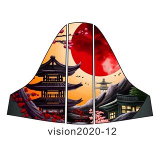 Tem yếm nhựa nhám xe vision 2020 - 2021 - 2022 - 2023 - 2024 - 2025 thiết kế với decal 3 lớp bền màu