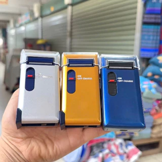 Máy cạo râu màu trắng Máy cạo khô sạc điện,bản vàng pin trâu và bản màu xanh động cơ khỏe hơn,chân sạc tyce C sạc nhanh
