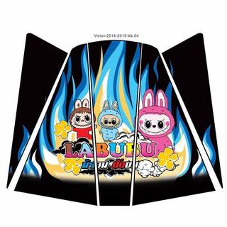 Tem yếm nhựa nhám xe Vision 2014 - 2015 - 2016 - 2017 - 2018 - 2019 thiết kế với decal 3 lớp