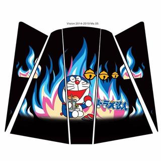 Tem yếm nhựa nhám xe Vision 2014 - 2015 - 2016 - 2017 - 2018 - 2019 thiết kế với decal 3 lớp