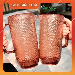 Ca Đựng Nước Nhựa Cao Cấp Có Nắp Họa Tiết 2L