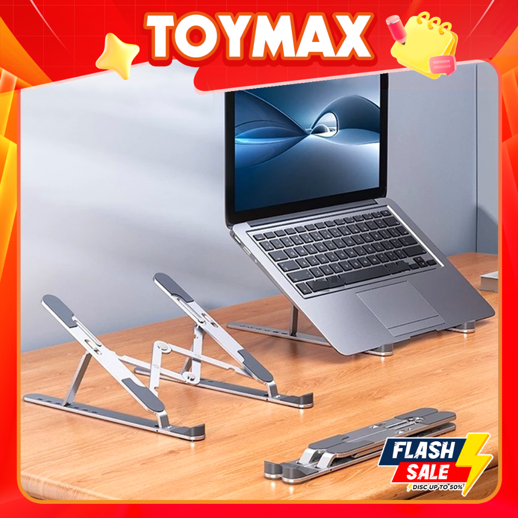 Kệ Tản nhiệt Laptop stand Kickstand hợp kim nhôm gấp gọn chỉnh độ cao ...