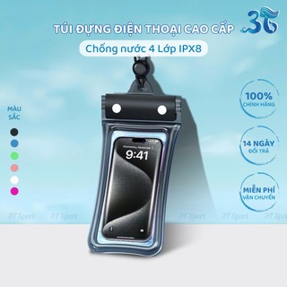 Túi đựng điện thoại chống nước 4 lớp khóa kín dùng khi tắm biển cảm ứng cực nhạy TĐT-4L