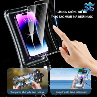 Túi đựng điện thoại chống nước 4 lớp khóa kín dùng khi tắm biển cảm ứng cực nhạy TĐT-4L