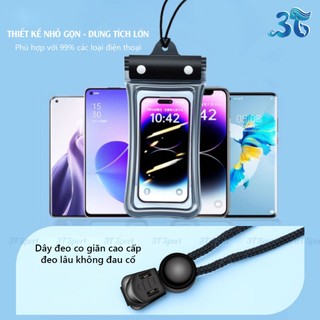 Túi đựng điện thoại chống nước 4 lớp khóa kín dùng khi tắm biển cảm ứng cực nhạy TĐT-4L