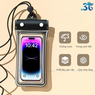Túi đựng điện thoại chống nước 4 lớp khóa kín dùng khi tắm biển cảm ứng cực nhạy TĐT-4L